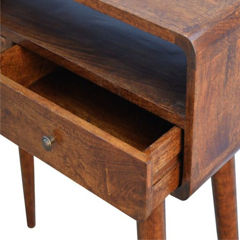 Curve Chestnut Console Table
