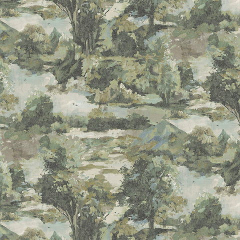 Alpine Whisper Evergreen wallpaper