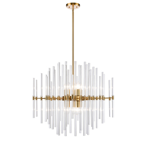 Modern glass and brass chandelier ceiling pendant large