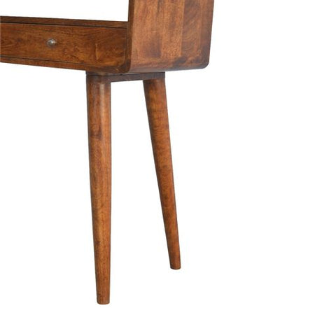 Curve Chestnut Console Table