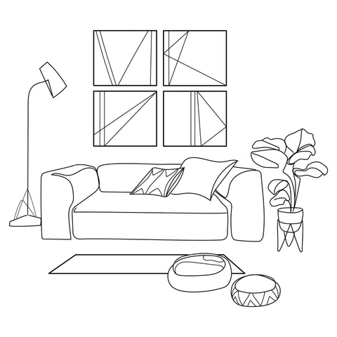 Pencil Living Room Drawing