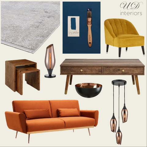 UD Interiors Living Room Interior Design Service Digital Styling Board