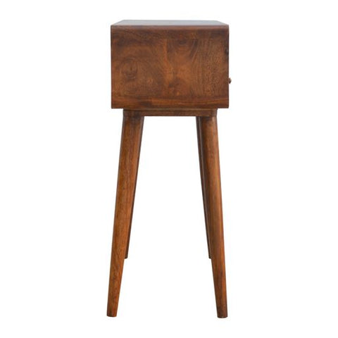 Curve Chestnut Console Table