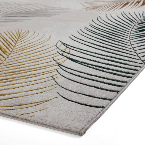 Modern Palm Multi Coloured Rug