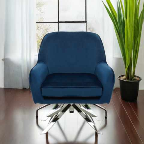 Aven Midnight Velvet Chair