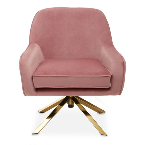 Aven Pink Velvet Chair
