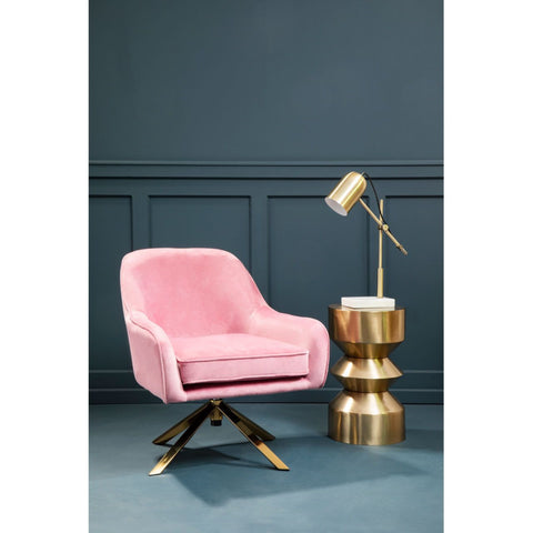 Aven Pink Velvet Chair