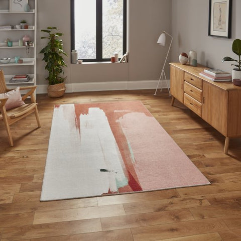 Terra Abstract Pink Rug
