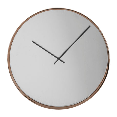 Baillie Rose Gold Mirrored Face Wall Clock