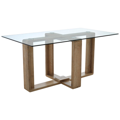 Hardwick Clear Tempered Glass Dining Table