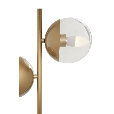 Visby Gold Finish 2 Light Table Lamp