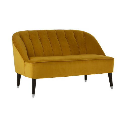 Mustard Velvet 2 Seater Sofa
