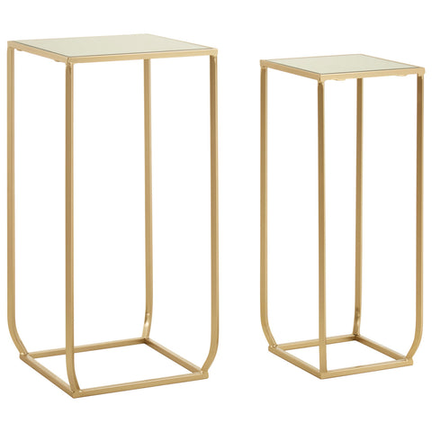 Avanti Set Of 2 Champagne Square Side Tables