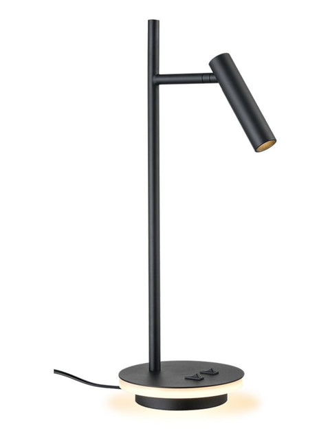 Black LED Desk Lamp With Illuminated Base