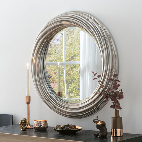 Silver Rope Frame Mirror