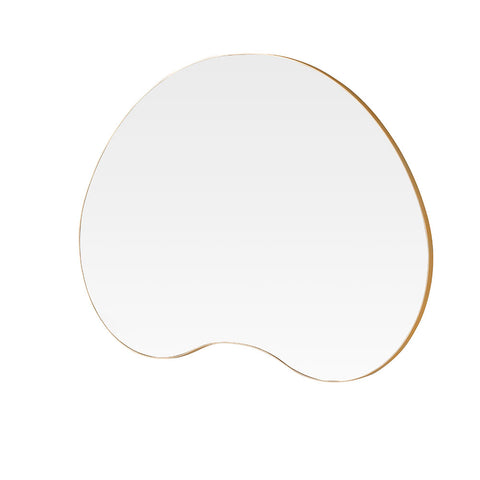 Gold Asymmetrical Oval Mirror