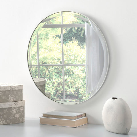 Silver Simplicity Circle Mirror